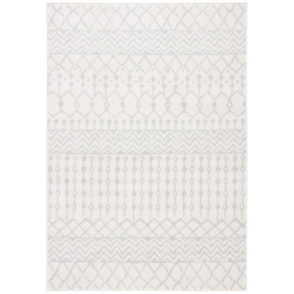 Flowers First 12 x 15 ft. Tulum Contemporary Rectangle Power Loomed Rug Ivory & Light Grey FL1909569 - main